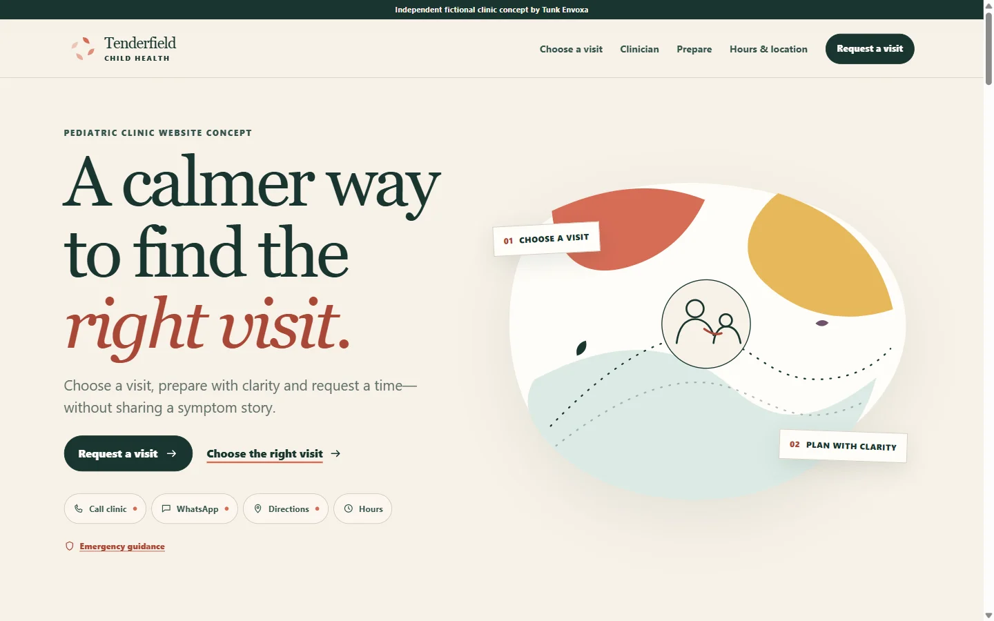 Tenderfield Child Health website design preview